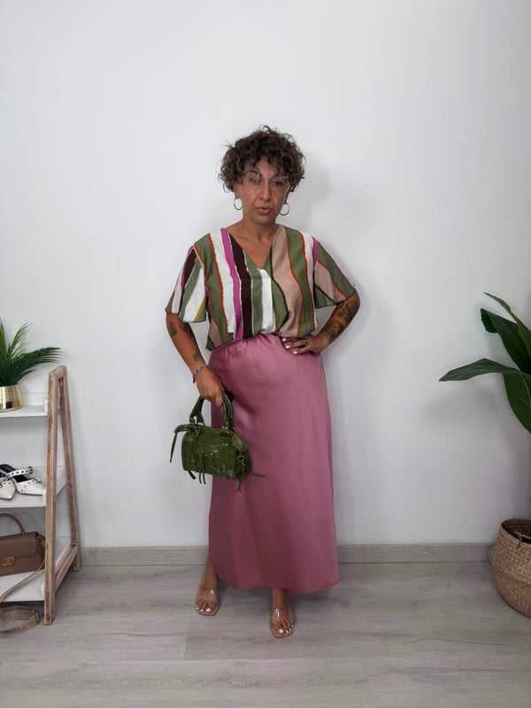 SATIN SKIRT