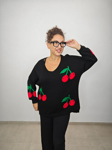MAGLIONE BARCA CHERRY