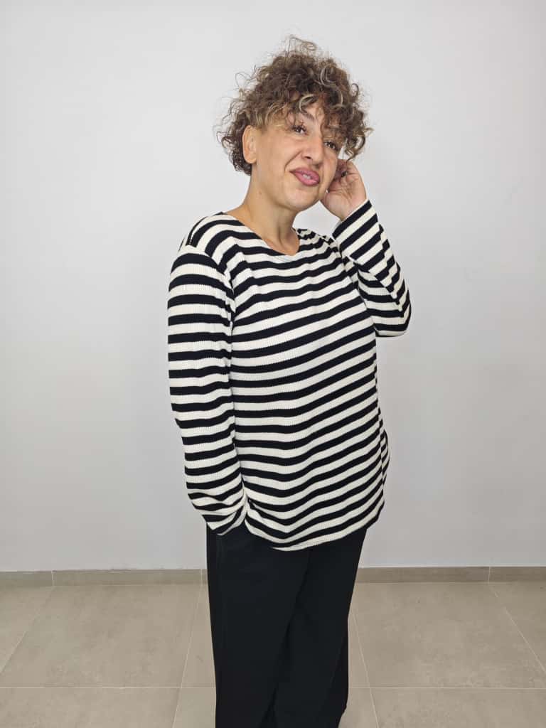 MAGLIA RIGHE GOLD