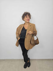BLAZER MANICA ANIMALIER