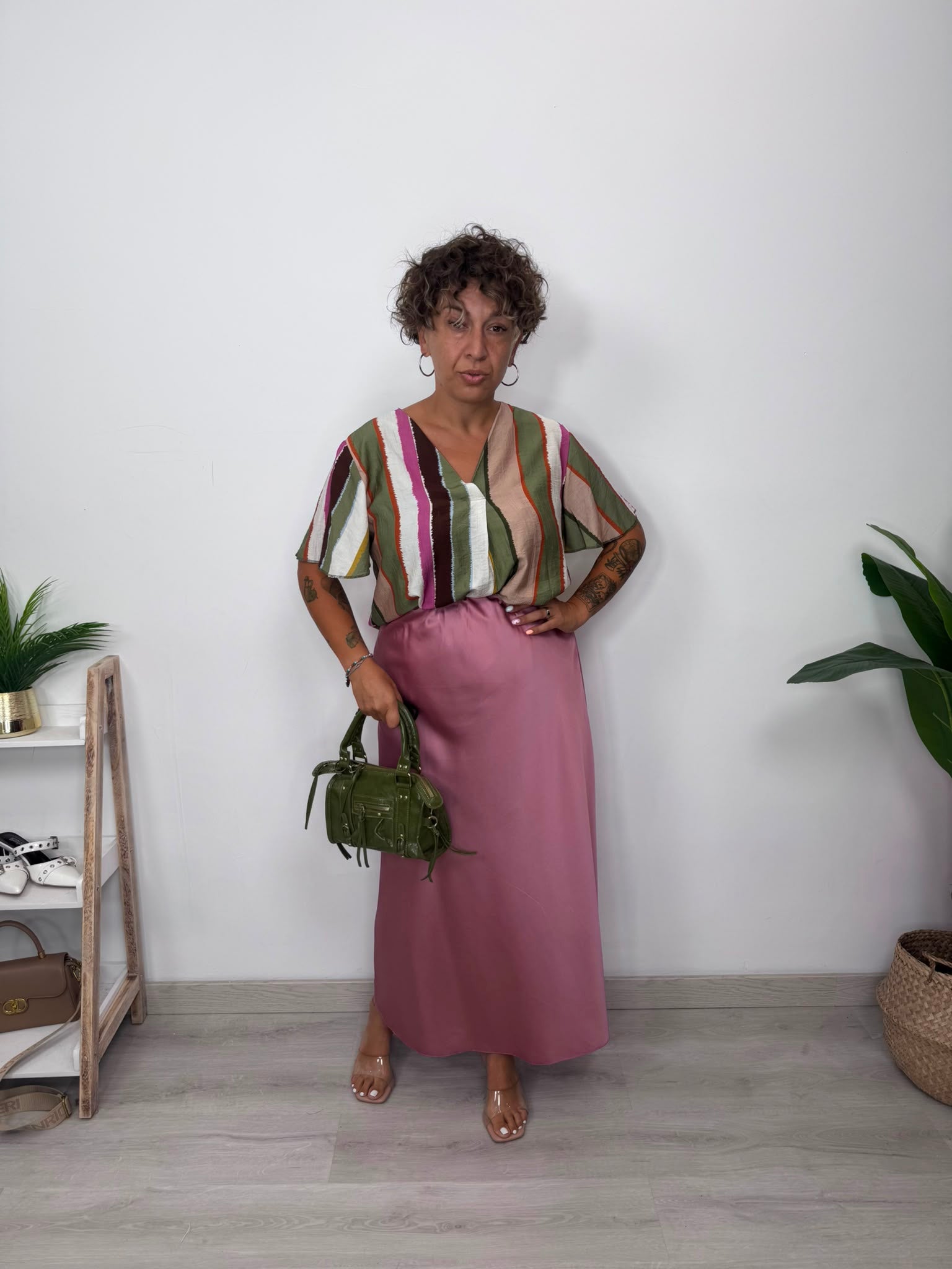 SATIN SKIRT