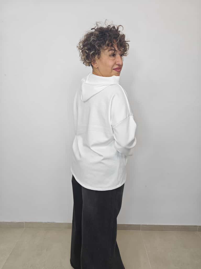 FELPA ZIP GYM WHITE
