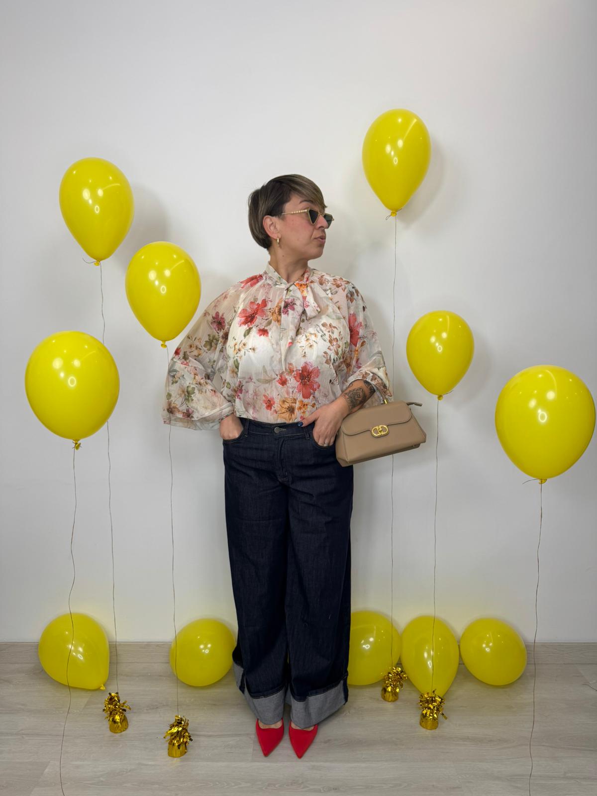 CAMICIA VELO FLOWERS