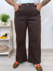 JEANS REGULAR MARRONE