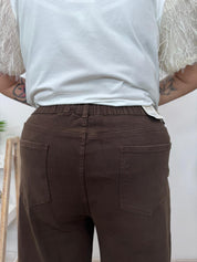 JEANS REGULAR MARRONE
