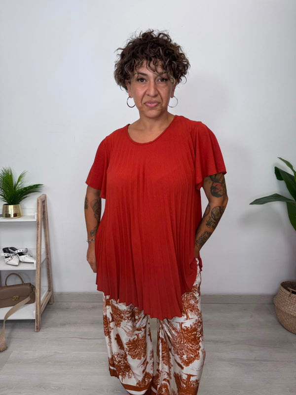 PLEATED T-SHIRT