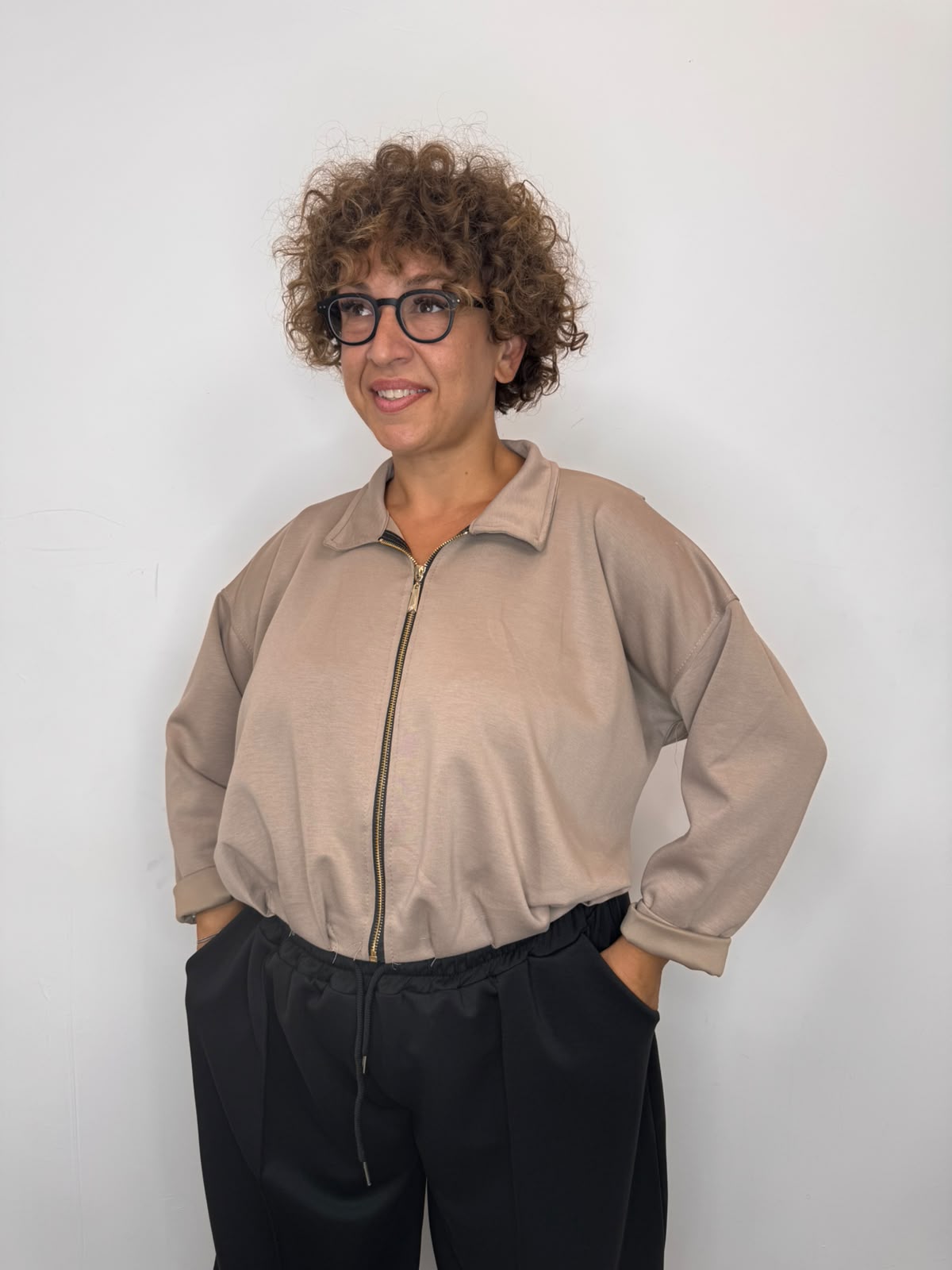 FELPA FLAMINIA ZIP